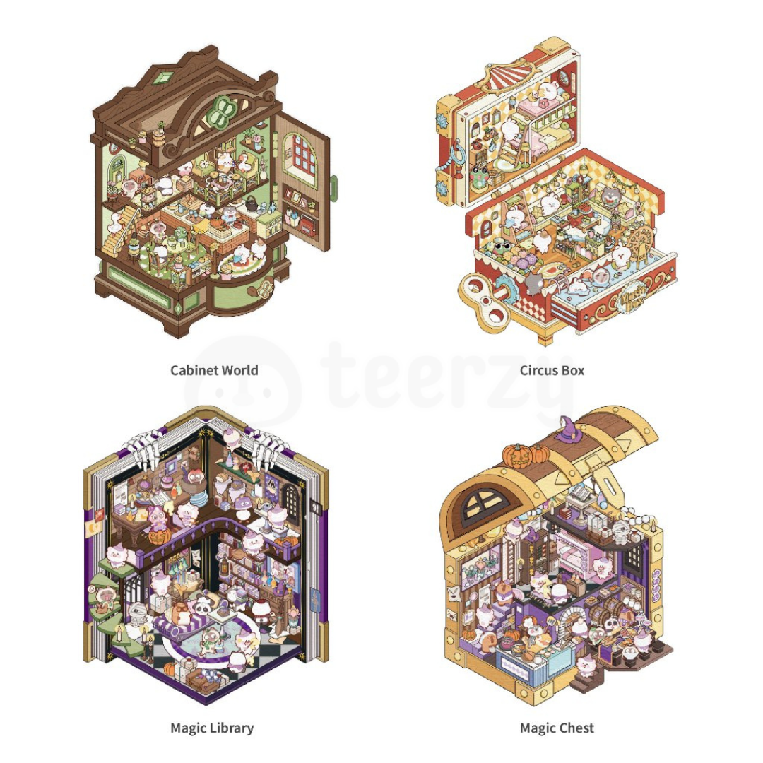 Miniature Scenes 3D Sticker - Magical Series Wardrobe Cabinet Chest Mystery Book Circus [SM-4]