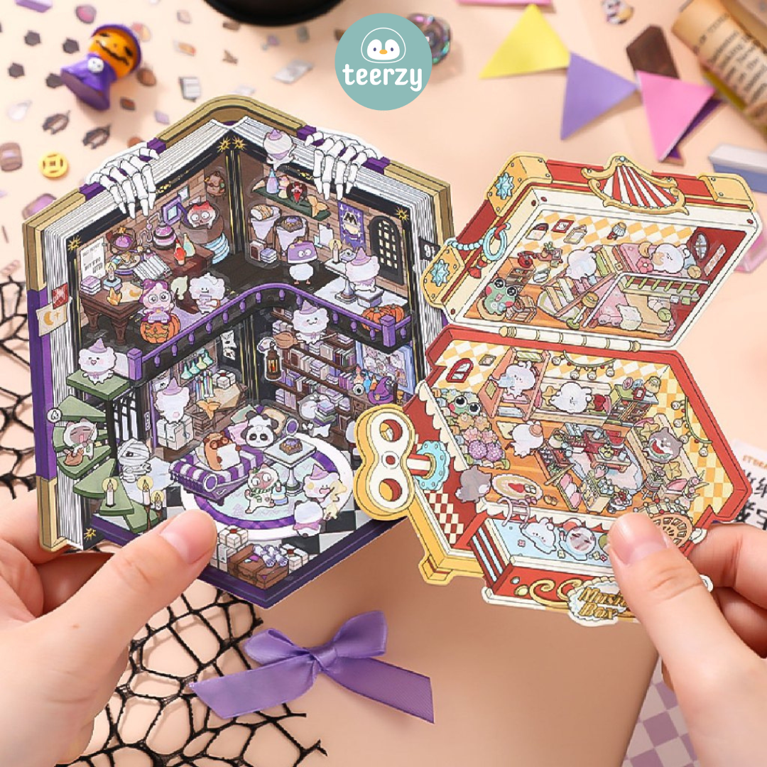 Miniature Scenes 3D Sticker - Magical Series Wardrobe Cabinet Chest Mystery Book Circus [SM-4]